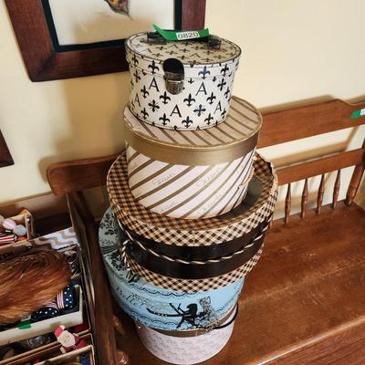 Vintage Hat Collection with Hat Boxes