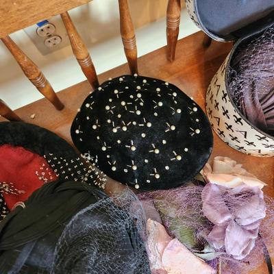 Vintage Hat Collection with Hat Boxes