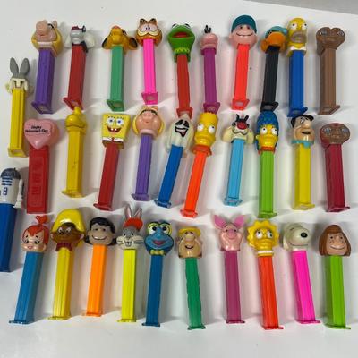 (32) PEZ DISPENSERS various characters & themes - Disney, Star Wars, Warner Bros., etc