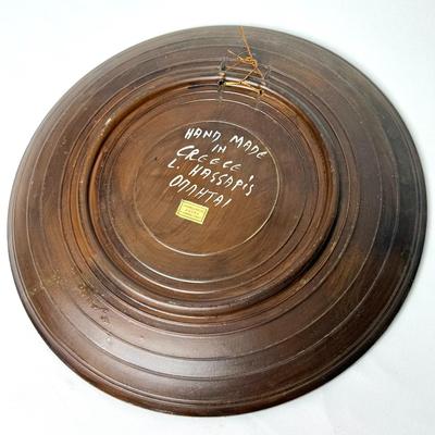 Lot of 8 Vintage Grecian Plates - 7 Ceramic and 1 Copper