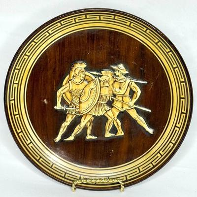 Lot of 8 Vintage Grecian Plates - 7 Ceramic and 1 Copper