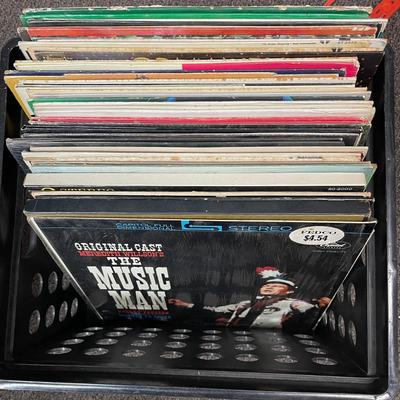 Record Lot #1 - crate full of Vintage Vinyl Records in good condition - crate included