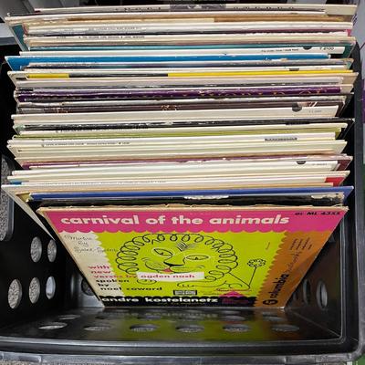 Record Lot #2 - crate full of Vintage Vinyl Records in good condition - crate included