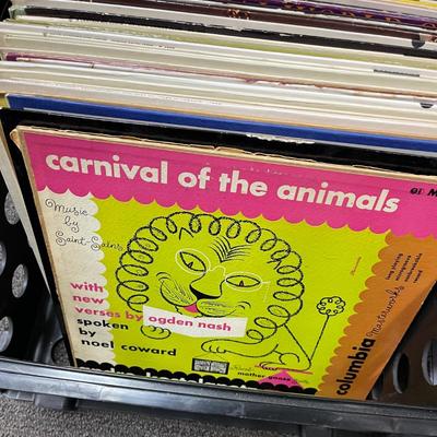 Record Lot #2 - crate full of Vintage Vinyl Records in good condition - crate included