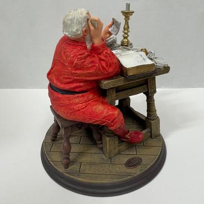 CHECKING THE LIST Rockwell Collectible Figurine with original box