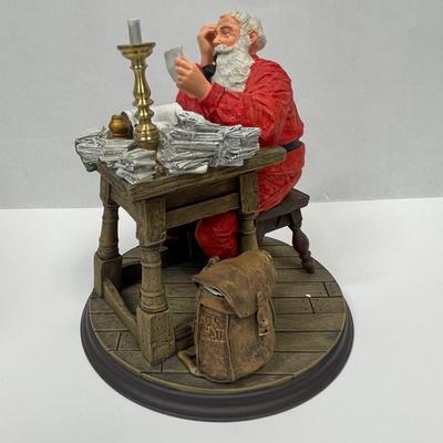 CHECKING THE LIST Rockwell Collectible Figurine with original box