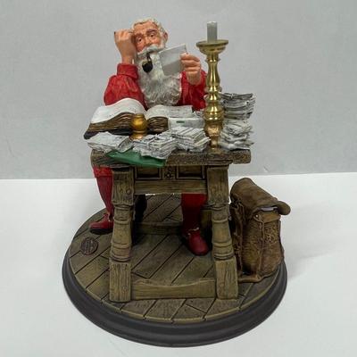 CHECKING THE LIST Rockwell Collectible Figurine with original box