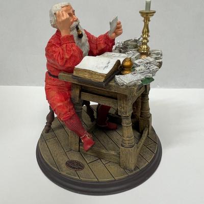 CHECKING THE LIST Rockwell Collectible Figurine with original box