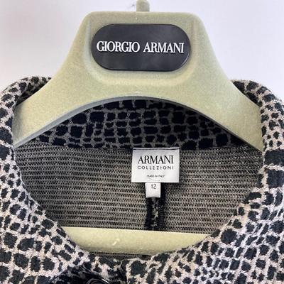 372 GIORGIO ARMANI Button-up Black Gray Jacket