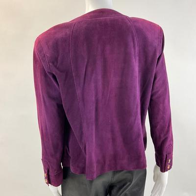 373 LOULOU DE LA FALAISE Vintage Purple Goat Skin Blazer