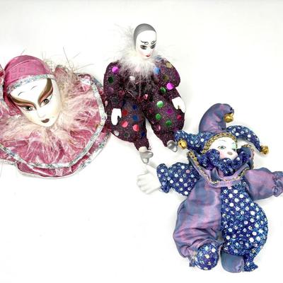 Lot of Mardi Gras Dolls and Jewelry