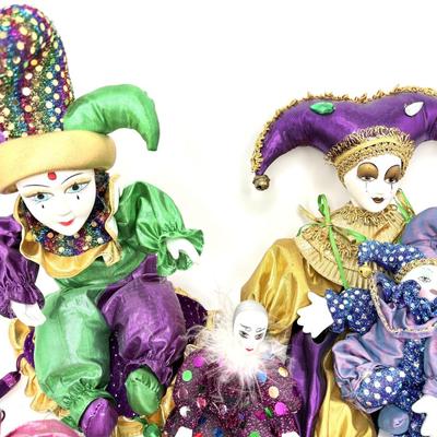 Lot of Mardi Gras Dolls and Jewelry