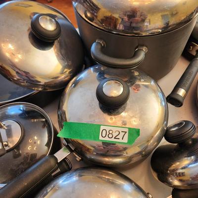 Table Full of Circulon Pots, Pans Grill