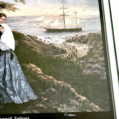 Signed, Framed Print by Kathryn Cooper - Farewell Embrace Song of the Cajuns - No. 581/975