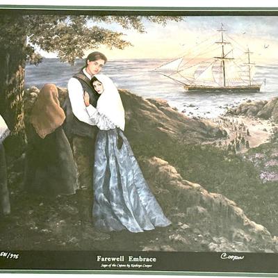 Signed, Framed Print by Kathryn Cooper - Farewell Embrace Song of the Cajuns - No. 581/975