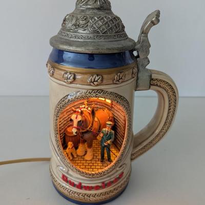1998 Budweiser Lighted Beer Stein