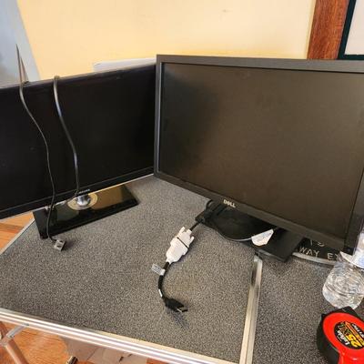 2 Computer Monitors Samsung & Dell