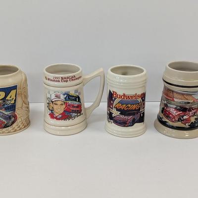Jeff Gordon Junior Johnson Budweiser Beer Mugs Winston Cup