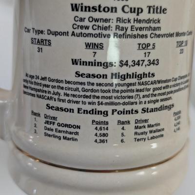 Jeff Gordon Junior Johnson Budweiser Beer Mugs Winston Cup