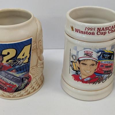 Jeff Gordon Junior Johnson Budweiser Beer Mugs Winston Cup