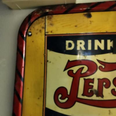 Vintage Pepsi Cola Metal Chalkboard Sign 19.5" x30"