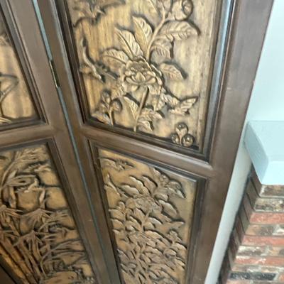 LR20-Quad fold ornate room divider