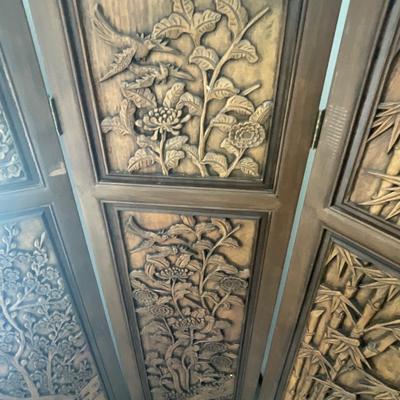 LR20-Quad fold ornate room divider