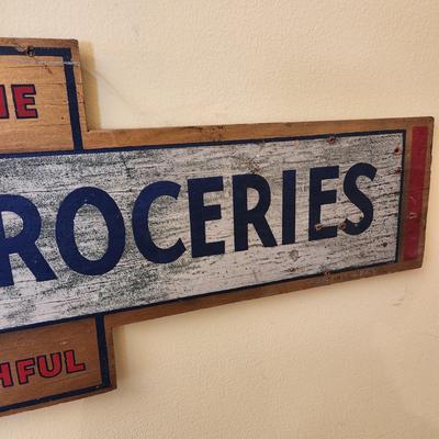 Hires Root Beer Quality Groceries Wooden Sign 40" X 10" Made in USA EW9