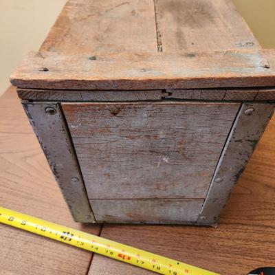 Vintage Wood Wooden Smyth Farm Dairy Milk Box