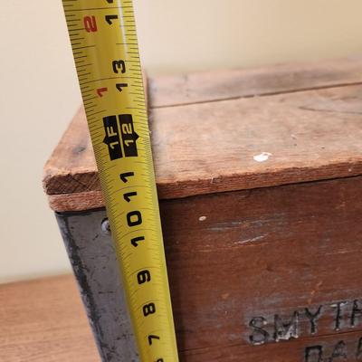 Vintage Wood Wooden Smyth Farm Dairy Milk Box