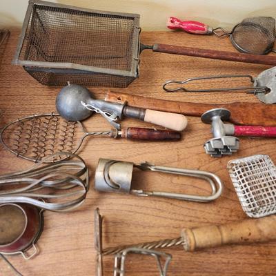 Large Lot Antique & Vintage Kitchen Utensils