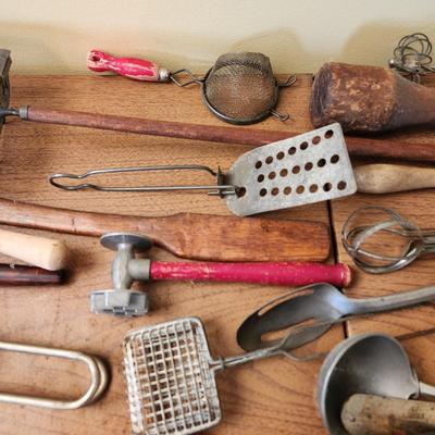 Large Lot Antique & Vintage Kitchen Utensils