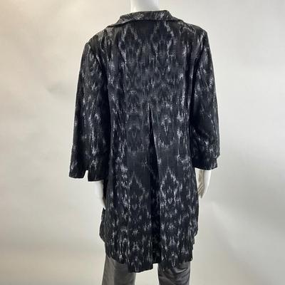 376 EILEEN FISHER Blurred Ikat Jacquard Coat