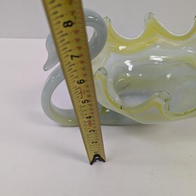 Vintage Murano Style Glass Swan Bird Bowl #41