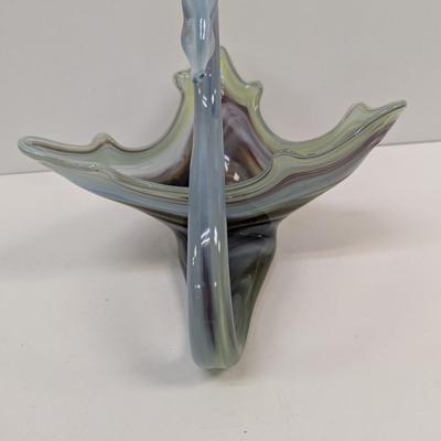 Vintage Murano Style Glass Swan Bird Bowl #42