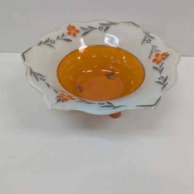 Art Deco Glass Footed Bowl #44