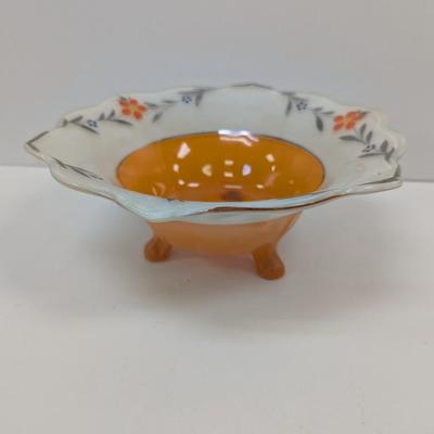 Art Deco Glass Footed Bowl #44