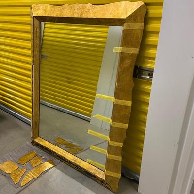 Large Mirror with Metallic Gold Glass Frame (1008-BM)