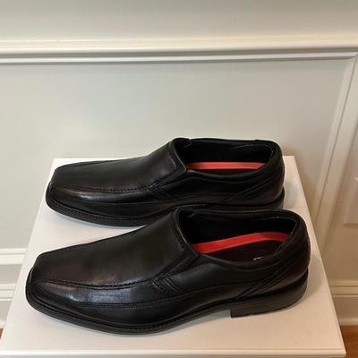 Men’s Black Rockport Dress Shoes, Size 14