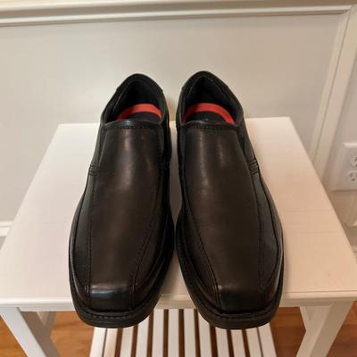 Men’s Black Rockport Dress Shoes, Size 14