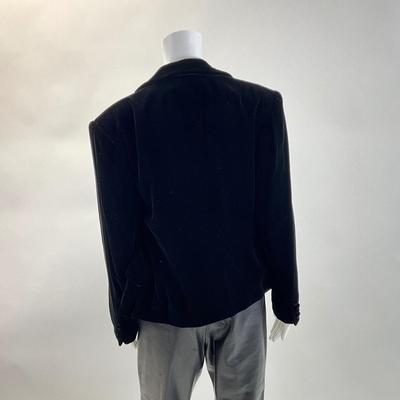 378 Vintage Couture RALPH LAUREN Black Velvet Jacket Size 6