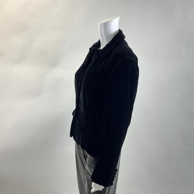 378 Vintage Couture RALPH LAUREN Black Velvet Jacket Size 6