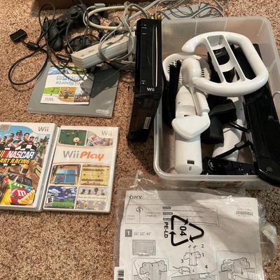 Wii console and games