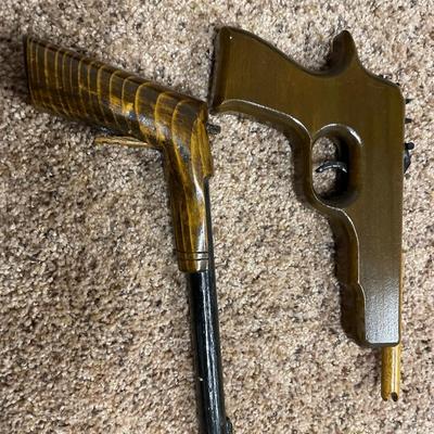 2 wood rubber band guns