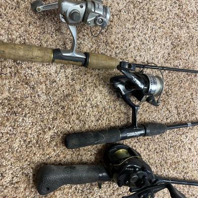 3 fishing poles