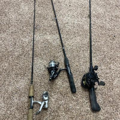 3 fishing poles
