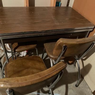 Vintage table with 3 chairs