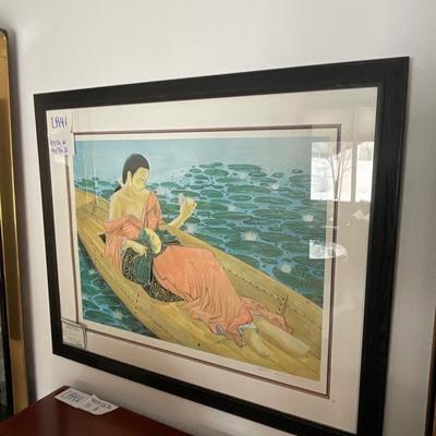 LR41-Hand signed Color Seriograph-Lilies by Kudo