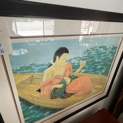LR41-Hand signed Color Seriograph-Lilies by Kudo