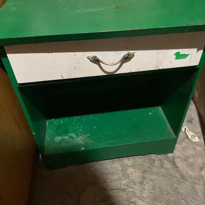 Better Made painted white and green desk and dresser